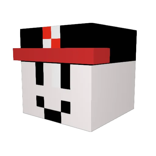 CookieeMat Minecraft avatar head, 3D render
