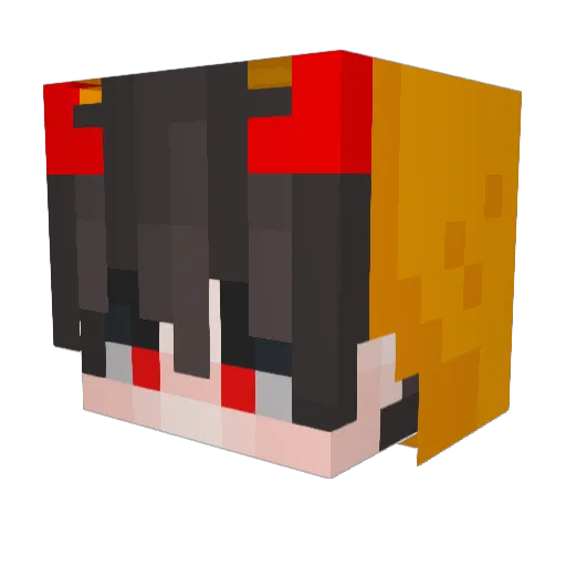 Cookieekun Minecraft avatar head, 3D render