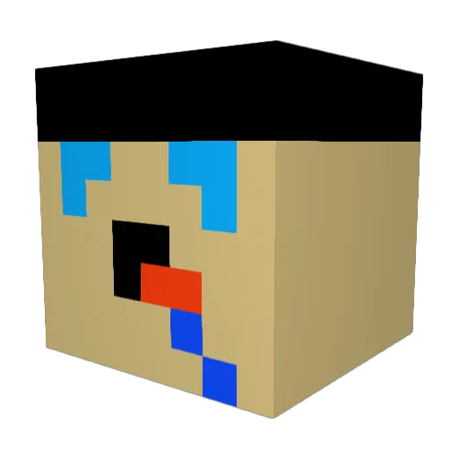 Cookieking19761 Minecraft avatar head, 3D render