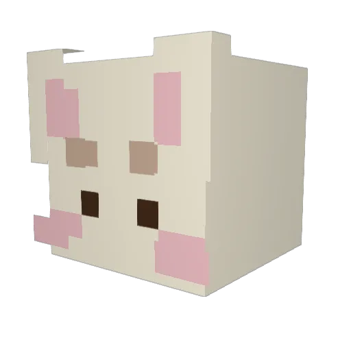 Cookielovin Minecraft avatar head, 3D render