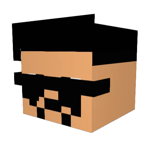 CookiemonsterBTW Minecraft avatar head, 3D render