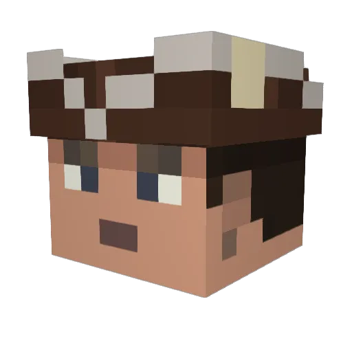 Cookiemonster_XL Minecraft avatar head, 3D render