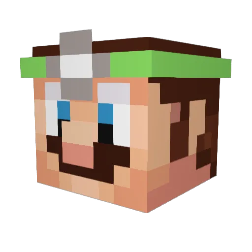CookiesEgg Minecraft avatar head, 3D render