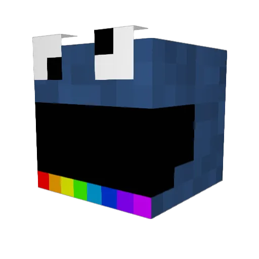 Cookies_HD10 Minecraft avatar head, 3D render