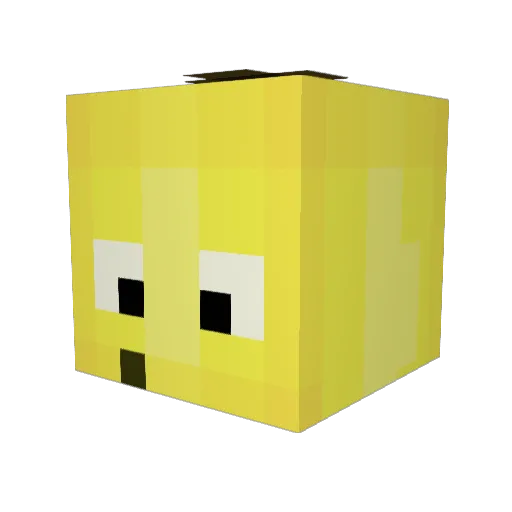 CookiesnBananas Minecraft avatar head, 3D render