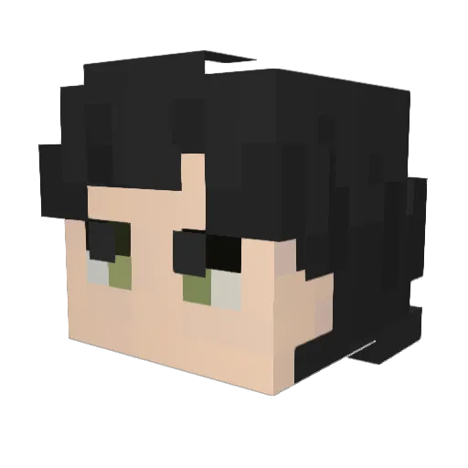 Cookietza Minecraft avatar head, 3D render
