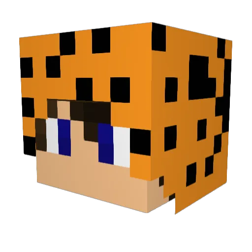 CookiezBaeM Minecraft avatar head, 3D render