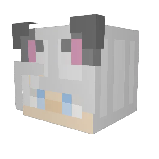 Cookizie Minecraft avatar head, 3D render