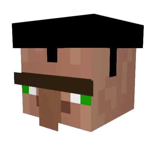 Cooko Minecraft avatar head, 3D render