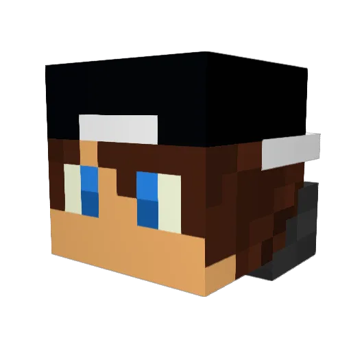 CookooPro Minecraft avatar head, 3D render