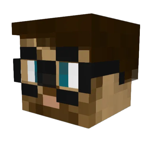 CoolAsACarrot Minecraft avatar head, 3D render