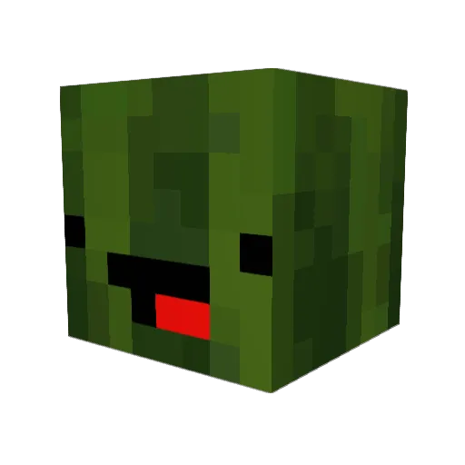 CoolAsACumber Minecraft avatar head, 3D render