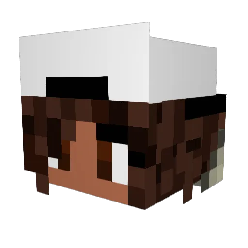 CoolBG Minecraft avatar head, 3D render