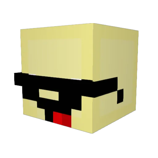 CoolBanana4 Minecraft avatar head, 3D render