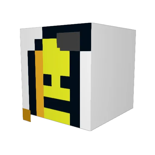 CoolBananaSteve Minecraft avatar head, 3D render