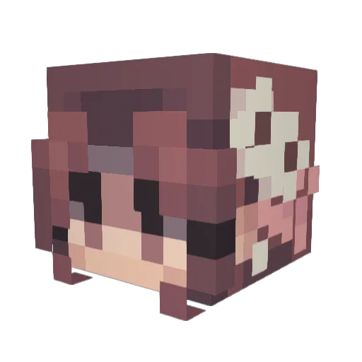 CoolBrianna02 Minecraft avatar head, 3D render