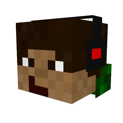 CoolCheese42 Minecraft avatar head, 3D render