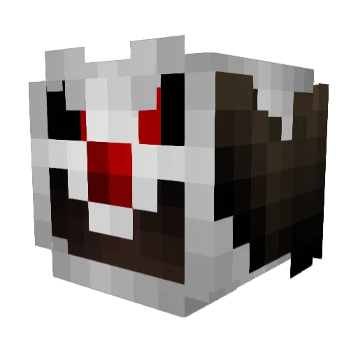 CoolClown Minecraft avatar head, 3D render