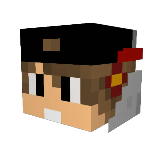 CoolCrafter_PT Minecraft avatar head, 3D render