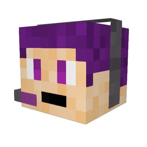 CoolCreeperChad Minecraft avatar head, 3D render