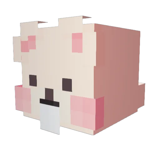 CoolGirlDu453 Minecraft avatar head, 3D render