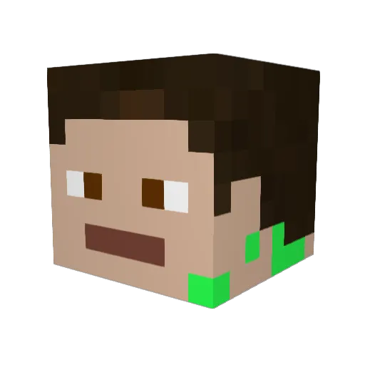 CoolGuY7539 Minecraft avatar head, 3D render