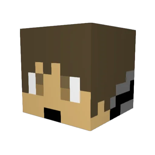 CoolGuy7x Minecraft avatar head, 3D render