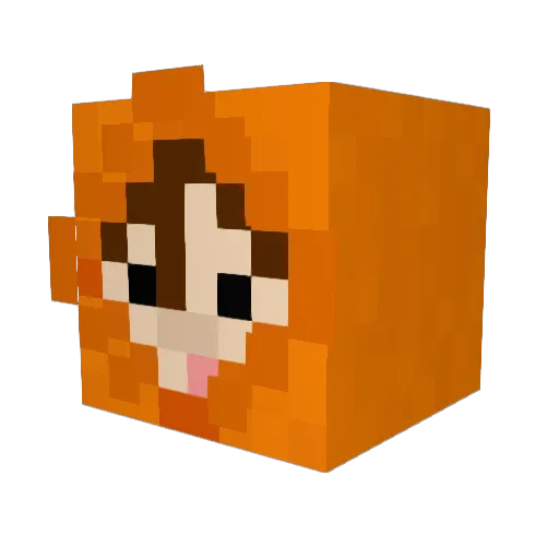 CoolHuman Minecraft avatar head, 3D render