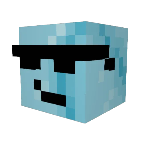 CoolIce8 Minecraft avatar head, 3D render