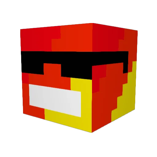 CoolJamesie Minecraft avatar head, 3D render