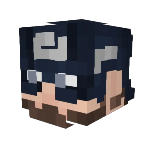 CoolKIdVic Minecraft avatar head, 3D render