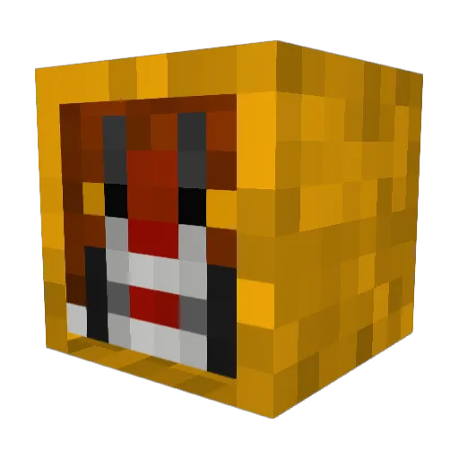 CoolKhajiit Minecraft avatar head, 3D render