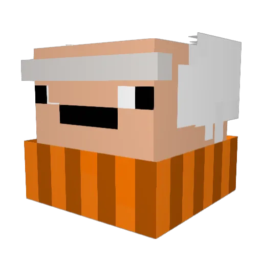 CoolKidMalte Minecraft avatar head, 3D render
