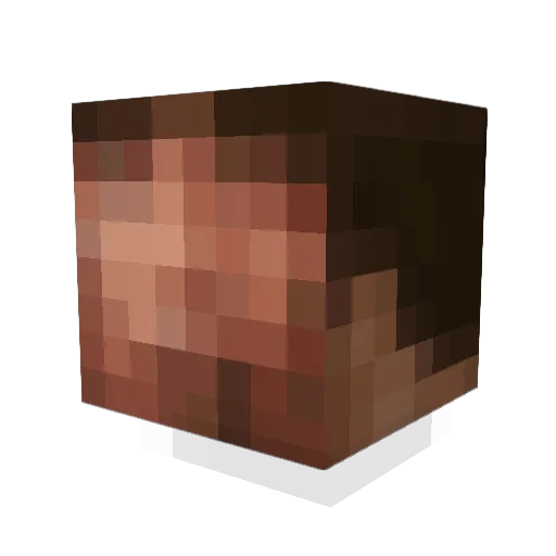 CoolKuri Minecraft avatar head, 3D render