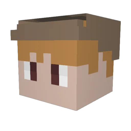 CoolMonsster Minecraft avatar head, 3D render