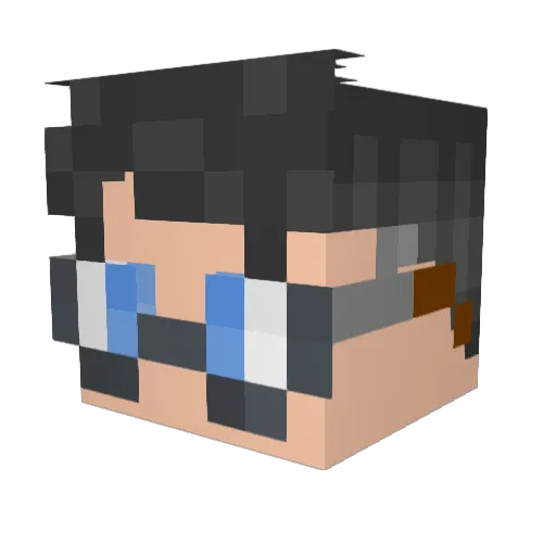 CoolRocket3000x Minecraft avatar head, 3D render
