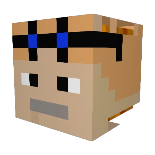 CoolShades968 Minecraft avatar head, 3D render