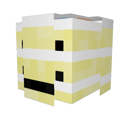 CoolTrin Minecraft avatar head, 3D render