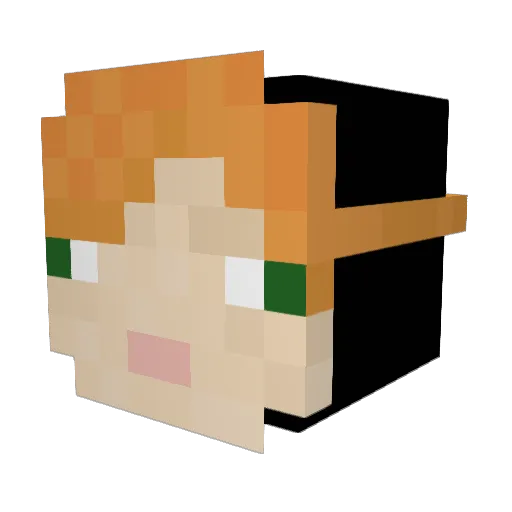 Cool_Batman Minecraft avatar head, 3D render