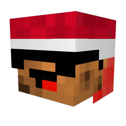 Cool_man Minecraft avatar head, 3D render