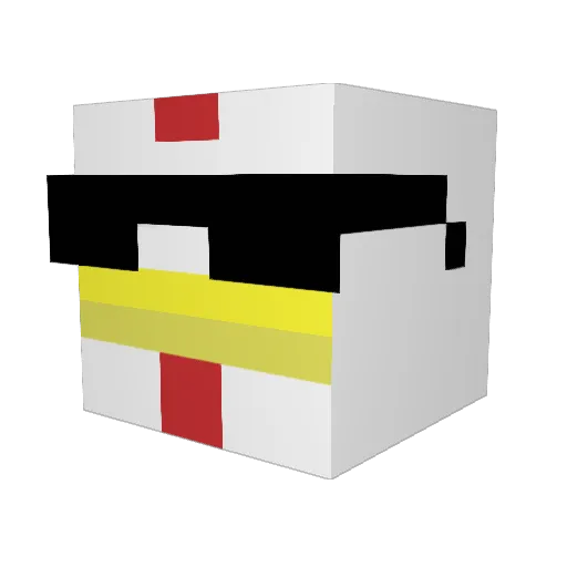Coolad Minecraft avatar head, 3D render