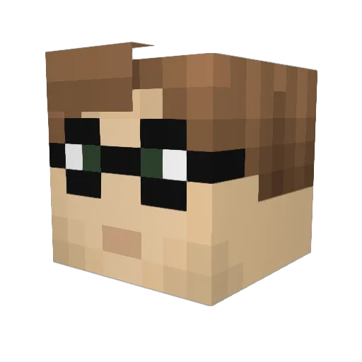 Coolare02 Minecraft avatar head, 3D render
