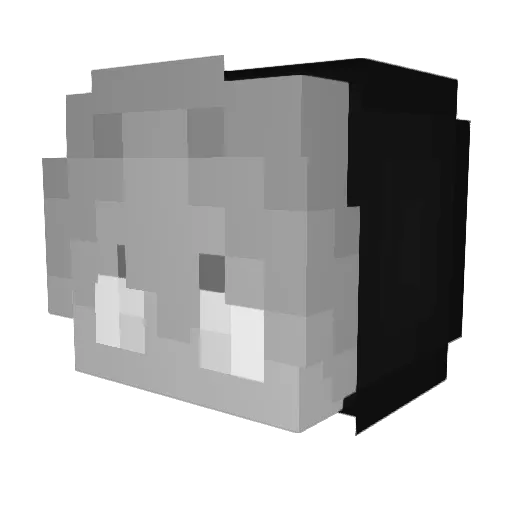Coolbasse Minecraft avatar head, 3D render