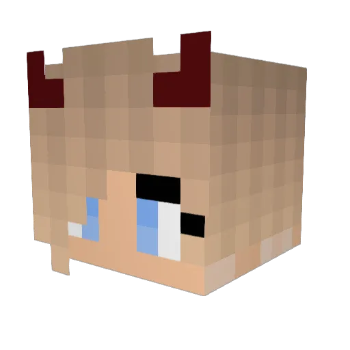 Coolchickem Minecraft avatar head, 3D render