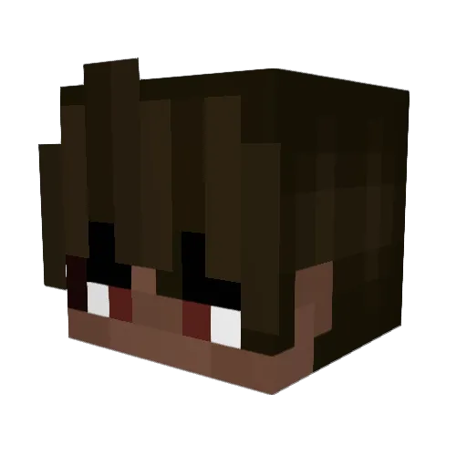 Coolcrash Minecraft avatar head, 3D render