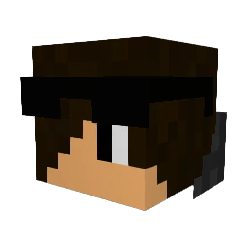 Cooldog43 Minecraft avatar head, 3D render