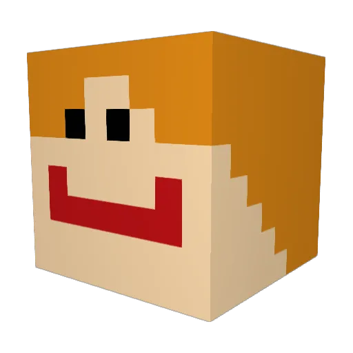 Coolemask Minecraft avatar head, 3D render