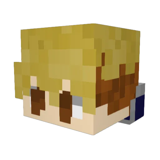 CoolerAlex Minecraft avatar head, 3D render