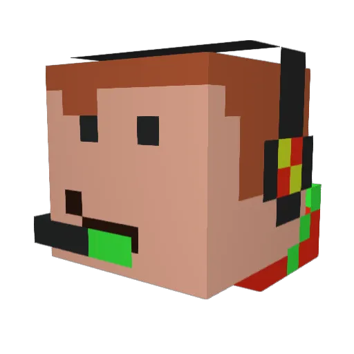 CoolerX06 Minecraft avatar head, 3D render