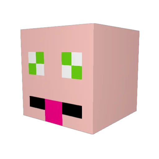 CoolestV Minecraft avatar head, 3D render